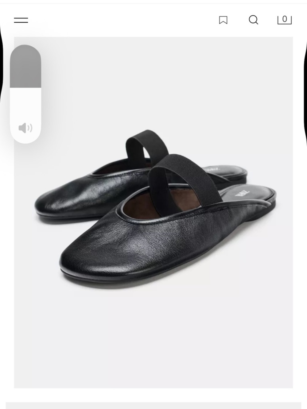 Zara Leather Flats size 36